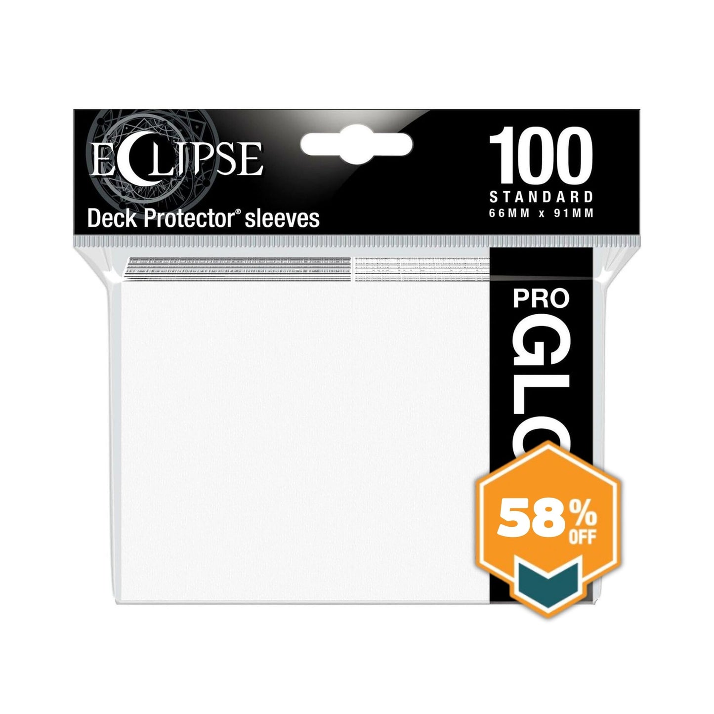 Eclipse: Standard Deck Protector Sleeves - Artic White - Gloss 100ct