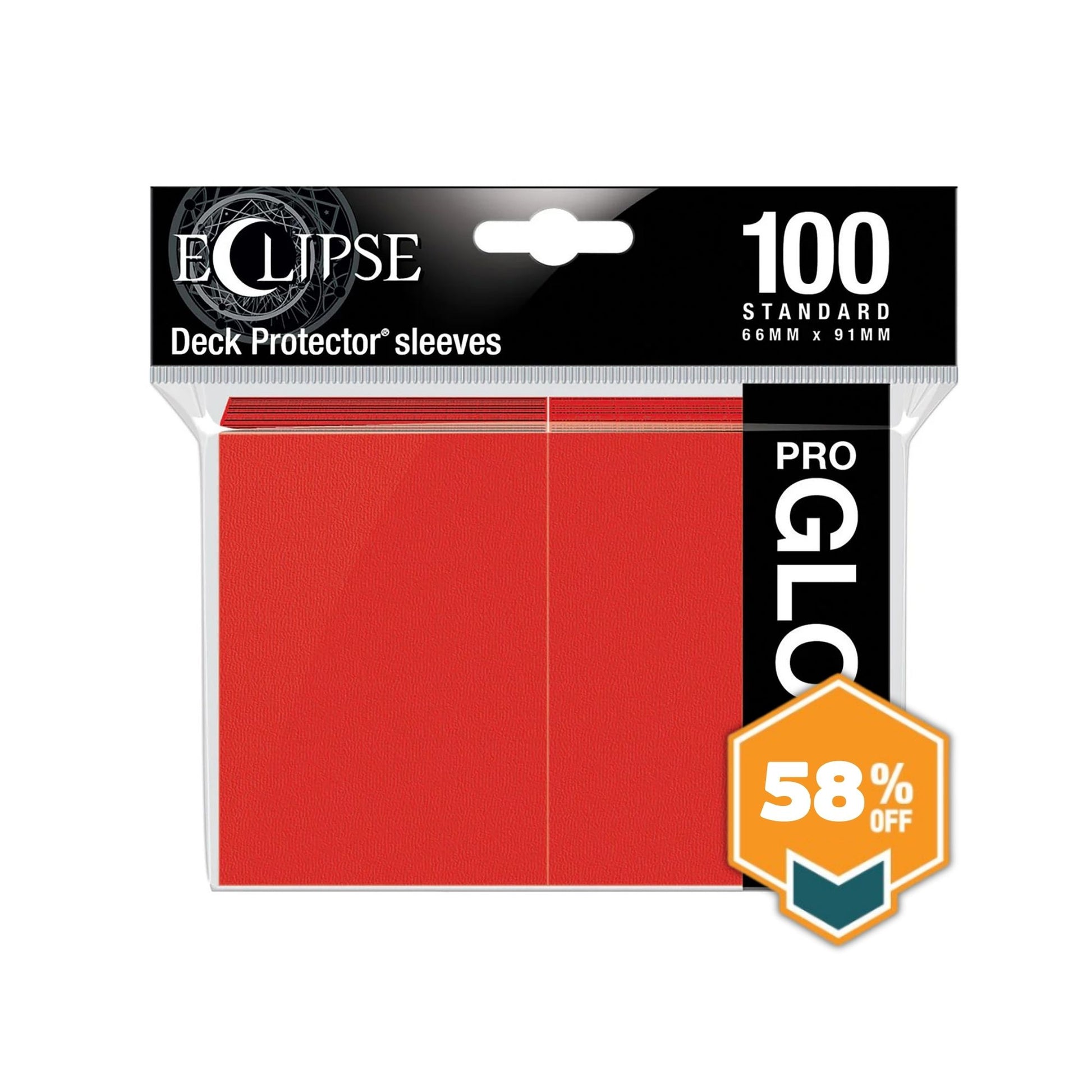 Eclipse: Standard Deck Protector Sleeves - Apple Red - Gloss 100ct
