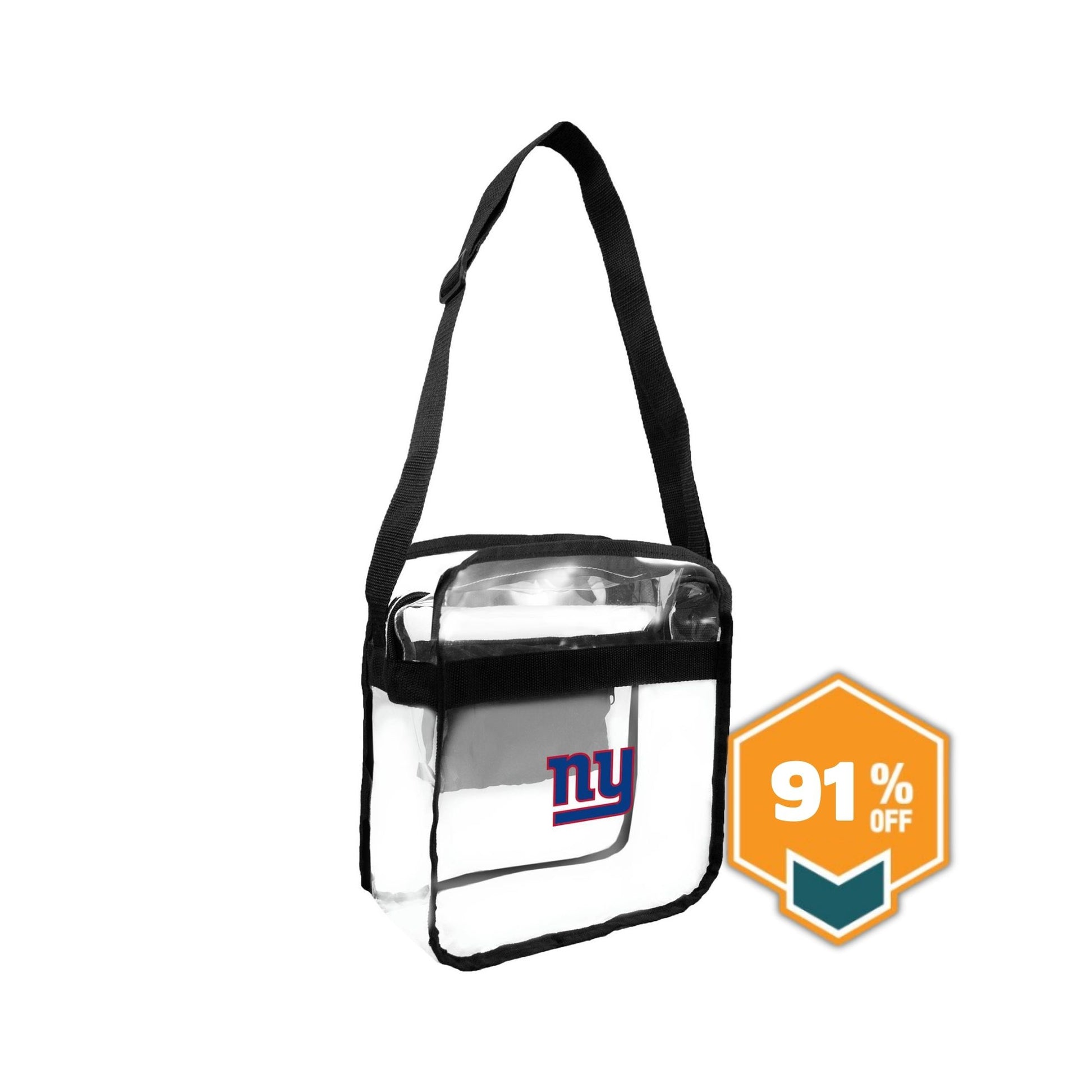 NFL Clear Carryall Cross Body Bag, New York Giants