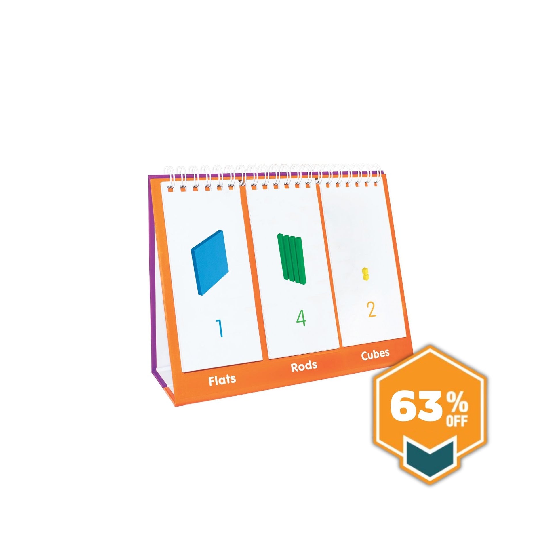 Junior Learning Base Ten Educational Flip Card Set