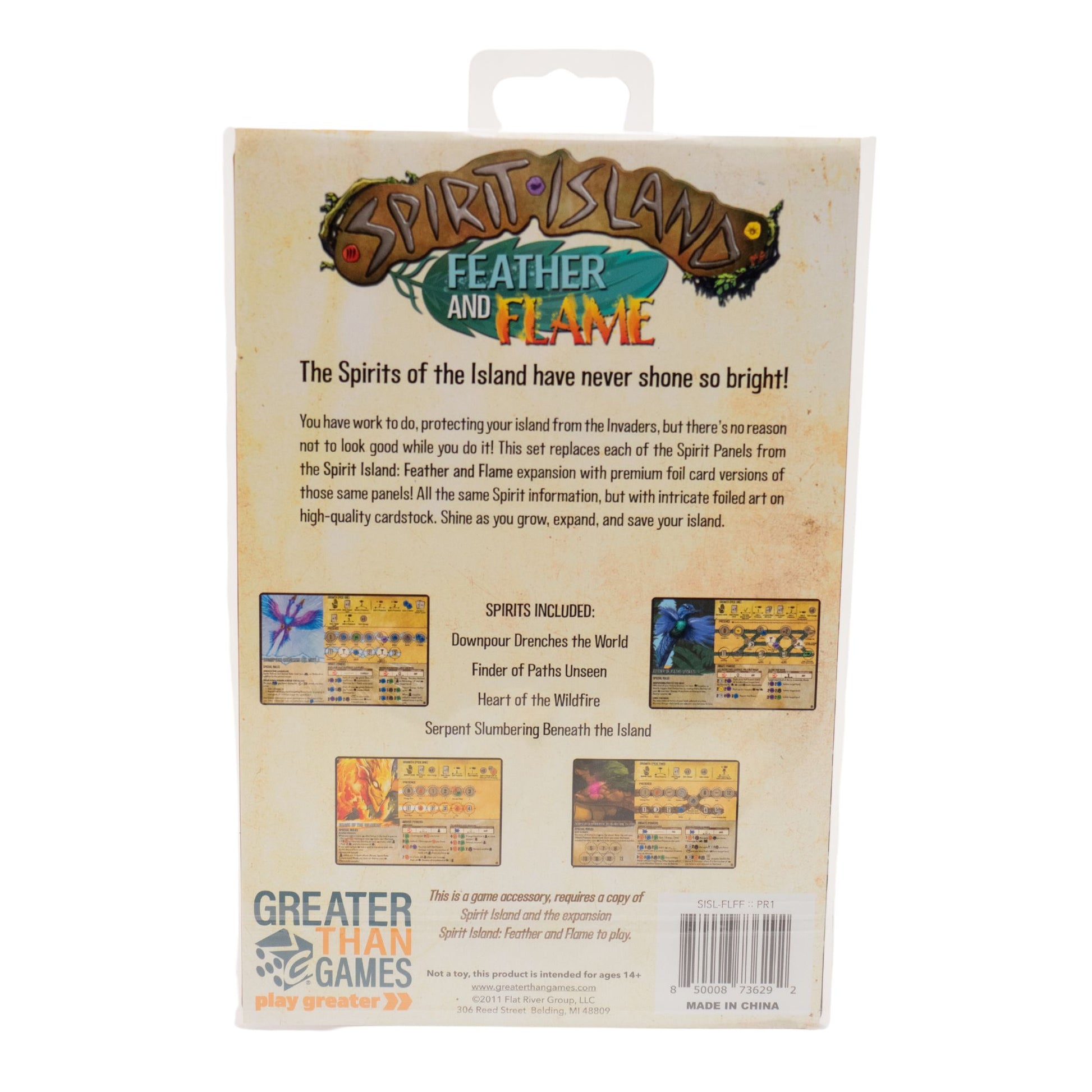 Spirit Island Feather & Flame Game Foil Panels